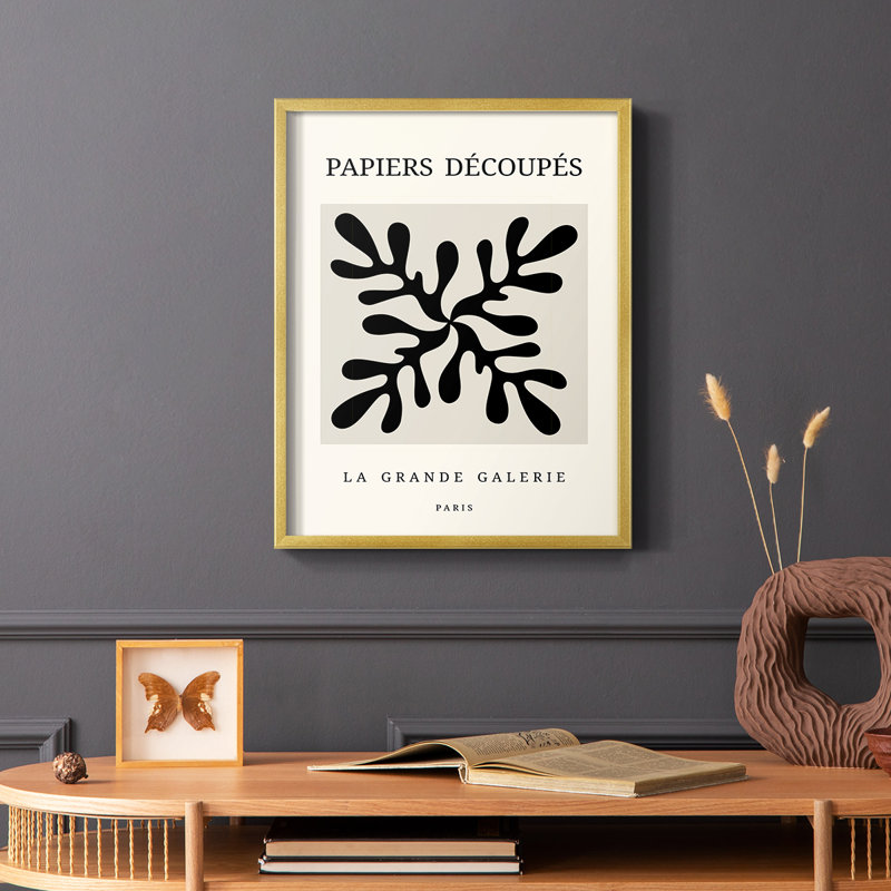 Matisse CECXCV III, reproduction d'art encadrée - bois massif, Or, H 28 po x l 22 po