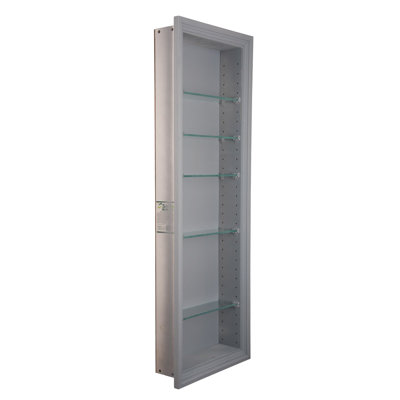 Normandy 5 Piece Solid Wood Recessed Wall Shelf with Adjustable Shelves