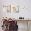Ensemble abstrait d'art mural abstrait en forme de toile abstraite rose par Melissa Wang