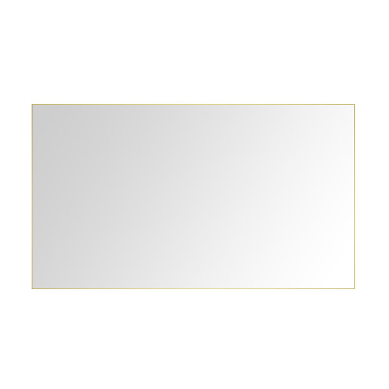 Miroir de salle de bain 84 x 48 po avec cadre en aluminium (miroir inclus seulement), 48 po x 84 po, Or brossé