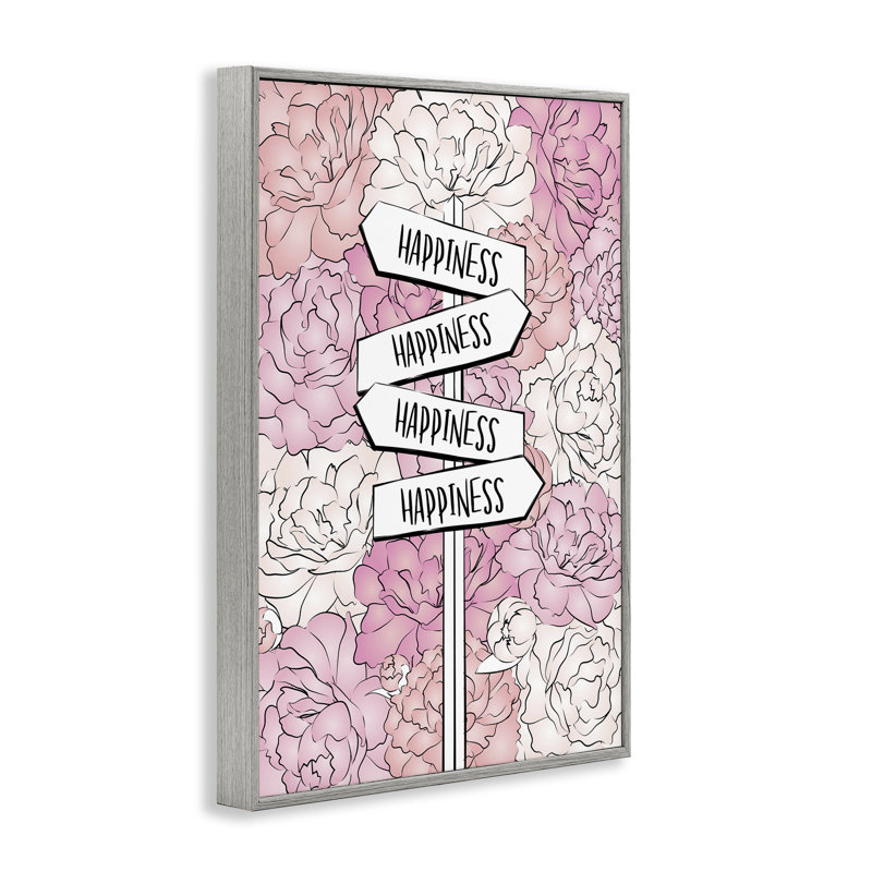 Art giclée «Happiness Sign» par Martina Pavlova, Estampe numérique Farmhouse, H 18 po x l 12 po