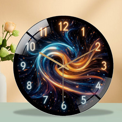 Horloge murale en verre 12 po