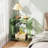 Acrylic Record Player Table with Storage Shelf, Clear Side Table Nightstand-474668731-530379834