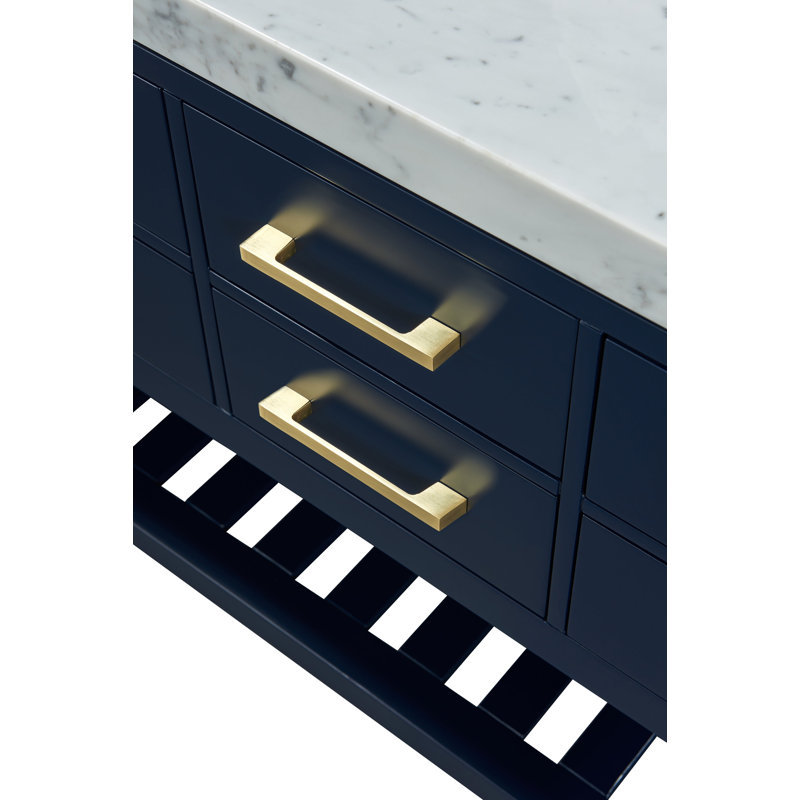 Elizabeth 36'' W Single Vanity, Heritage Blue | Brushed Gold