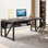 Bureau 63 pouces Moden Compute avec tablette de rangement, bureau d'écriture pour poste de travail