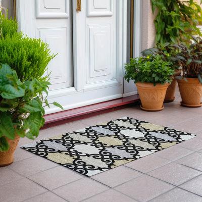 Malek Indoor/Outdoor Area Rug with Non-Slip Backing