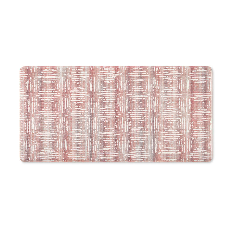 Town & Country Basics Comfort Plus Boho Geo Anti Fatigue Non Slip Comfort Mat, Red, Runner 1'6" x 4'7"