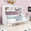 Lit escamotable simple avec bureau intégré et tablettes-1224895676