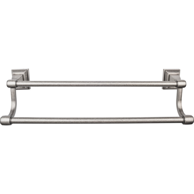 Stratton Bath Double 32" Wall Mounted  Towel Bar, Antique Pewter