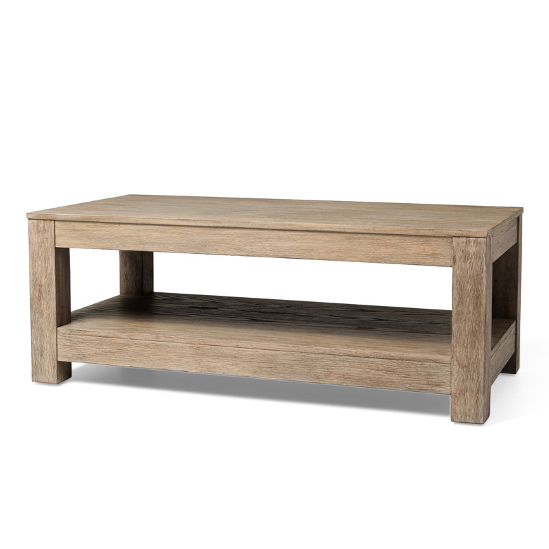 Maven Lane Paulo Wooden Coffee Table, Weathered Gray