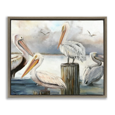 «Rosecliff Heights Pelicans Perché Cloudy Horizon», art mural encadré par Ziwei Li