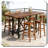 Rustic Sturdy Easy Assembly Pub Bar Counter