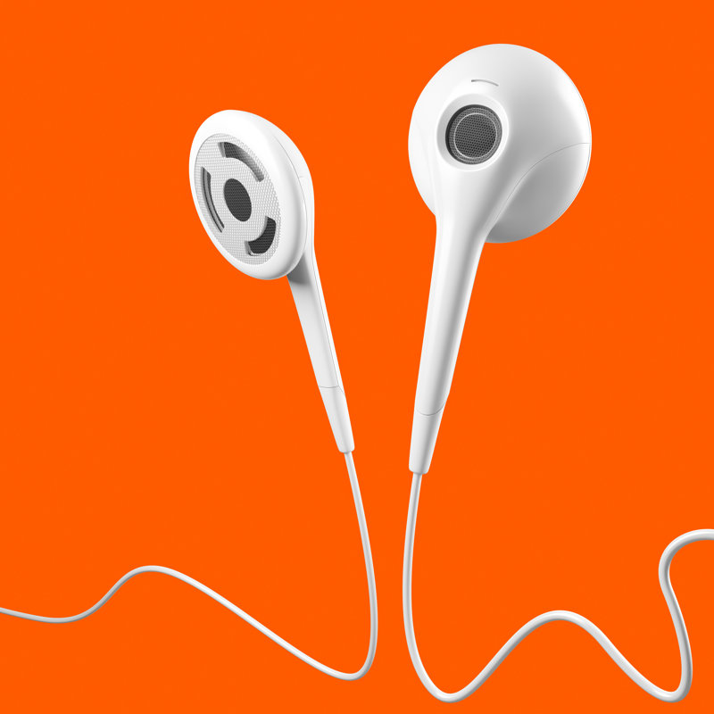 Earphones by Rustycloud, 12" H x 12" W