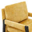 Fauteuil en chenille - Coussin de dossier jaune amovible