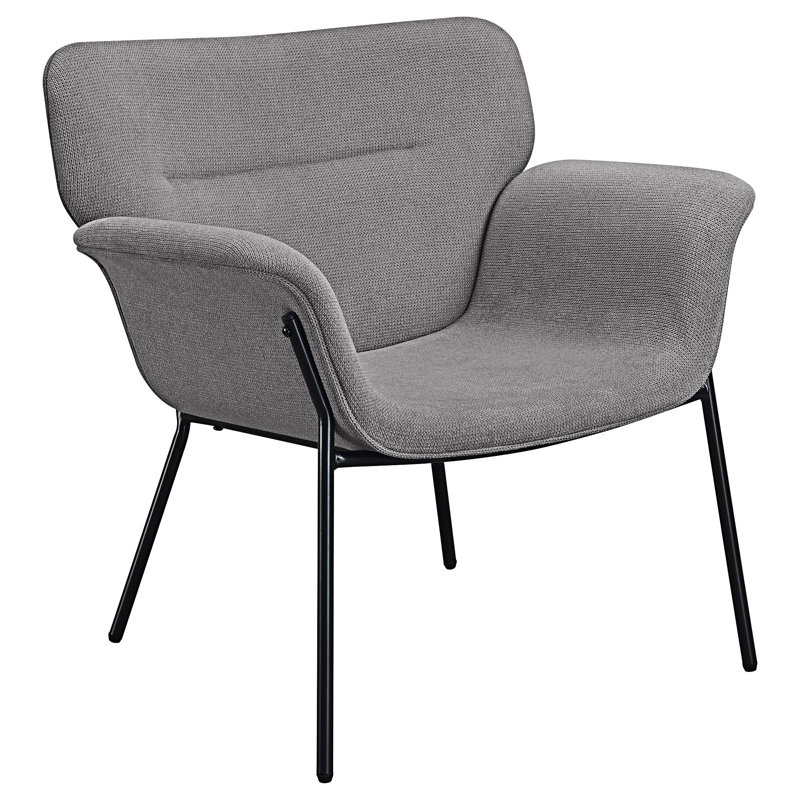 Fauteuil d'appoint rembourré à accoudoirs évasés
