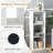 Bookshelf Modern Vertical Bookcase w/ Back Guardrail & Anti-tipping Kits-194634096