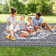 Oriental Outdoor Mats Plastic Straw Rug Waterproof Vintage Washable Outdoor Rug for Garden Backyard Picnic Camping RV Deck Beach Trailer