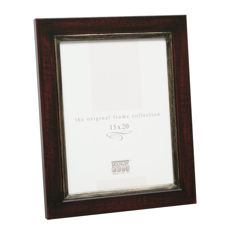 Wood Bevelled Picture Frame, 3.9" x 5.85", Brown