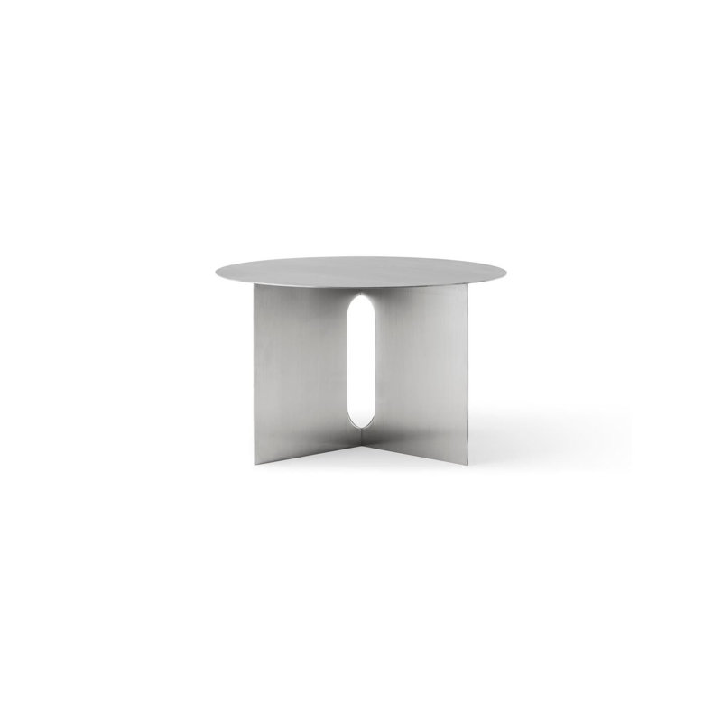 Androgyne End Table, Brushed Steel