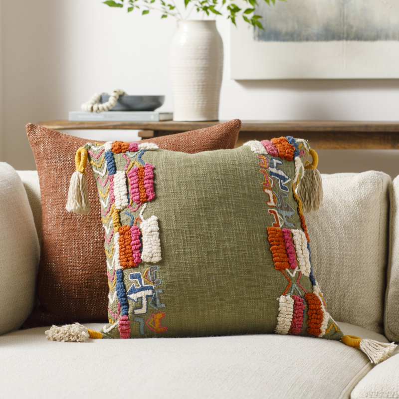  Housse de coussin et insert 2 jetés en polyester, 18 po x 18 po