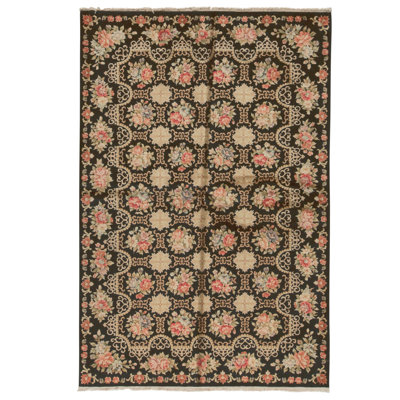 Handmade Silk and Wool Area Rug
