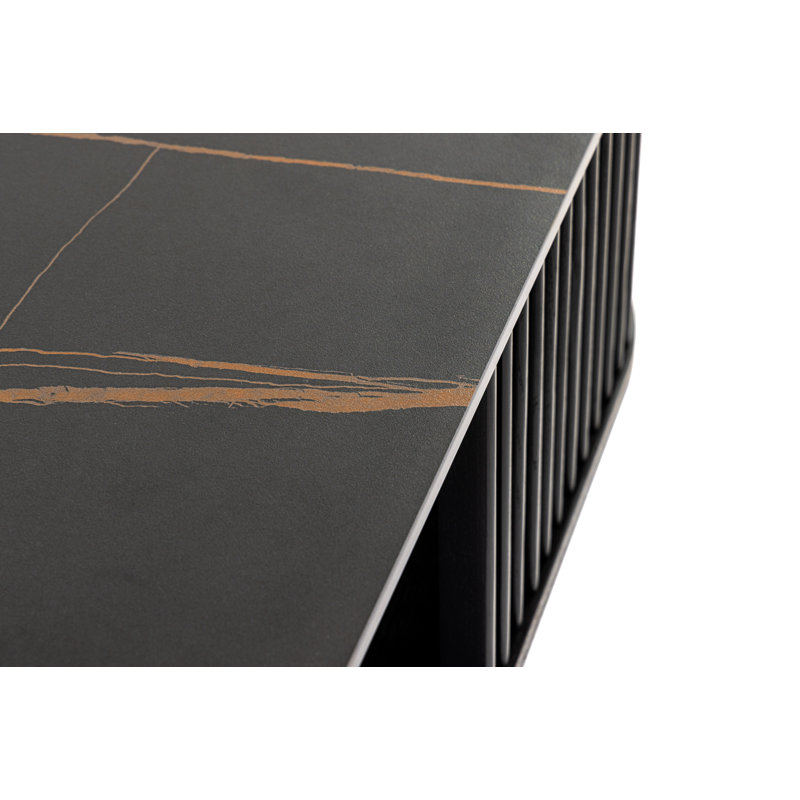 Table basse Chip - Céramique noire + frêne noir
