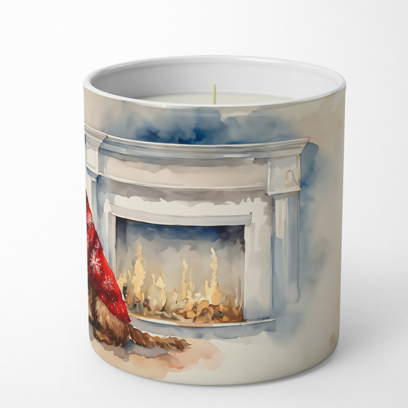 Christmas Tree Scented Tumbler Candle with Ceramic Holder