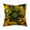 39 - Coussin de sol touffeté à grandes fleurs jaunes bohémiennes et éclectiques