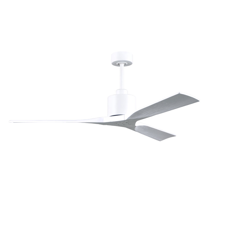 Nan Ceiling Fan In Textured Blades, Matte White, Matte White, 60"