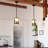 Jorene Bronze Rustic Mini Pendant Ceiling Light White Linen Shade Deer And Tree