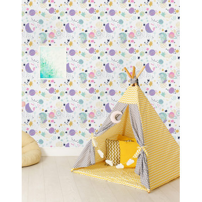Fromberg Cosmos Art Peel and Stick Wallpaper Roll