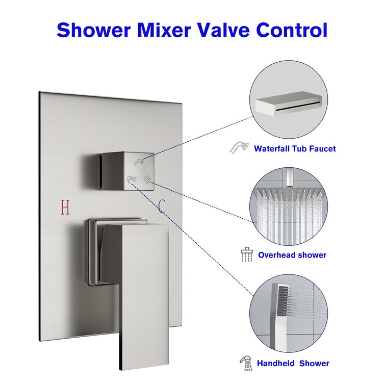 Mocoloo Complete Shower System with Rough in-Valve