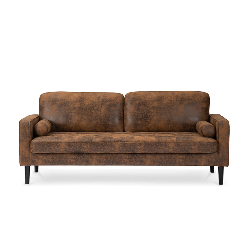 Baity Cushioned Loveseat Sofa, 3, Microsuede Brown