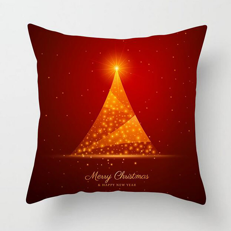 Housse de coussin de Noël en polyester à paillettes pour canapé