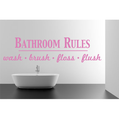 Décalcomanie murale règles de salle de bain