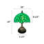 Lampe de table Simsbury Tiffany Feuilles de verre teinté vert avec ampoule DEL Base l 10 po x P 10 po x H 14 po *