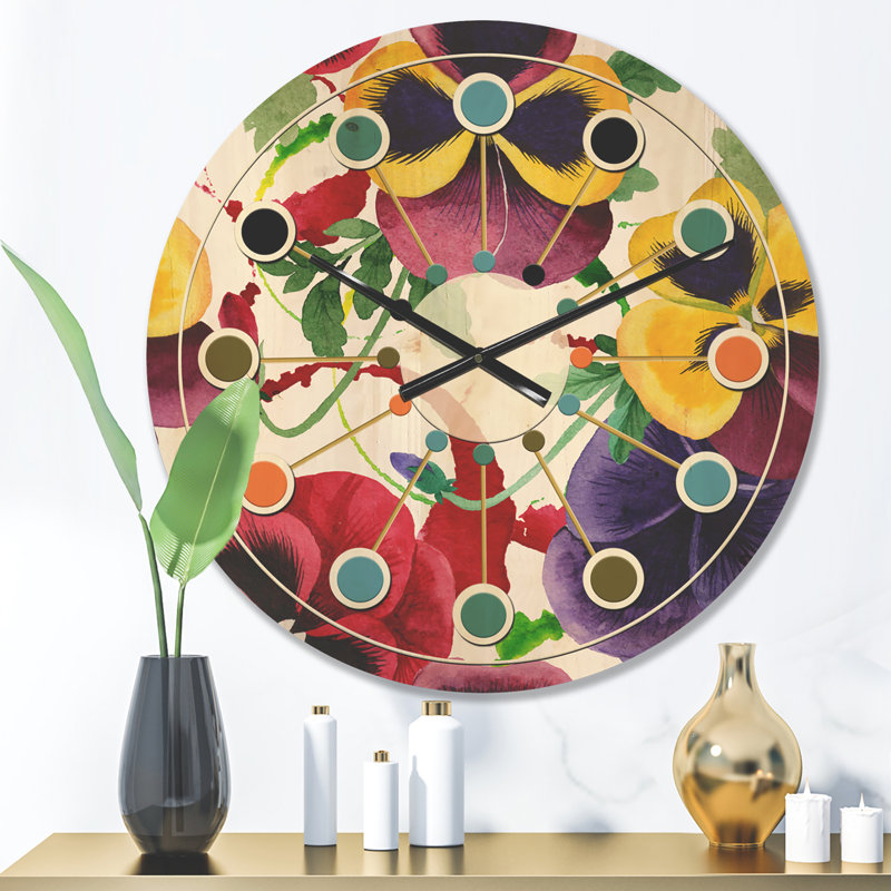 Horloge murale Floral, Moyen