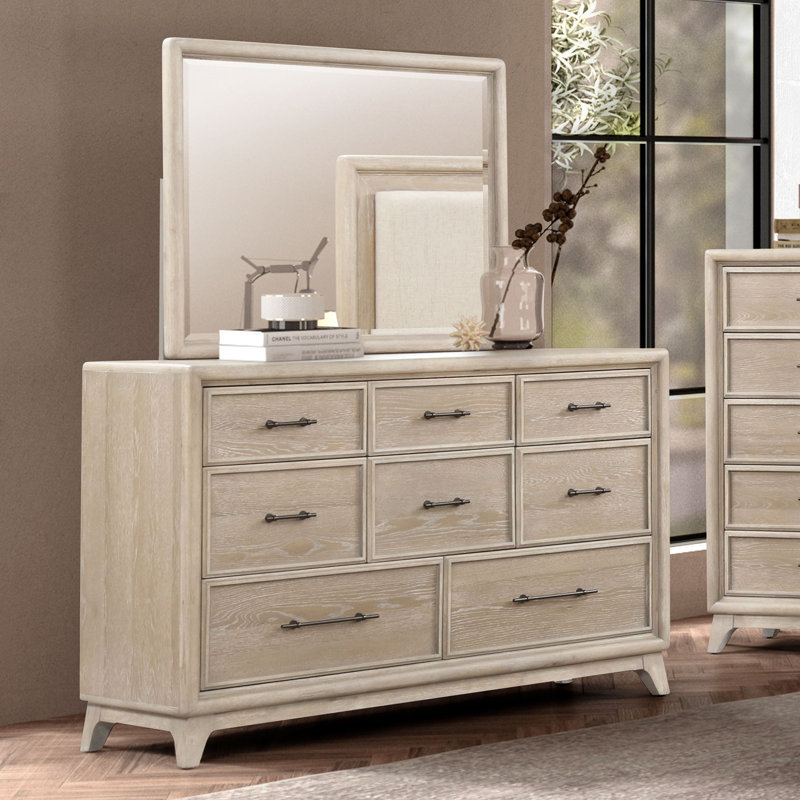 Commode 8 tiroirs avec miroir Durfee