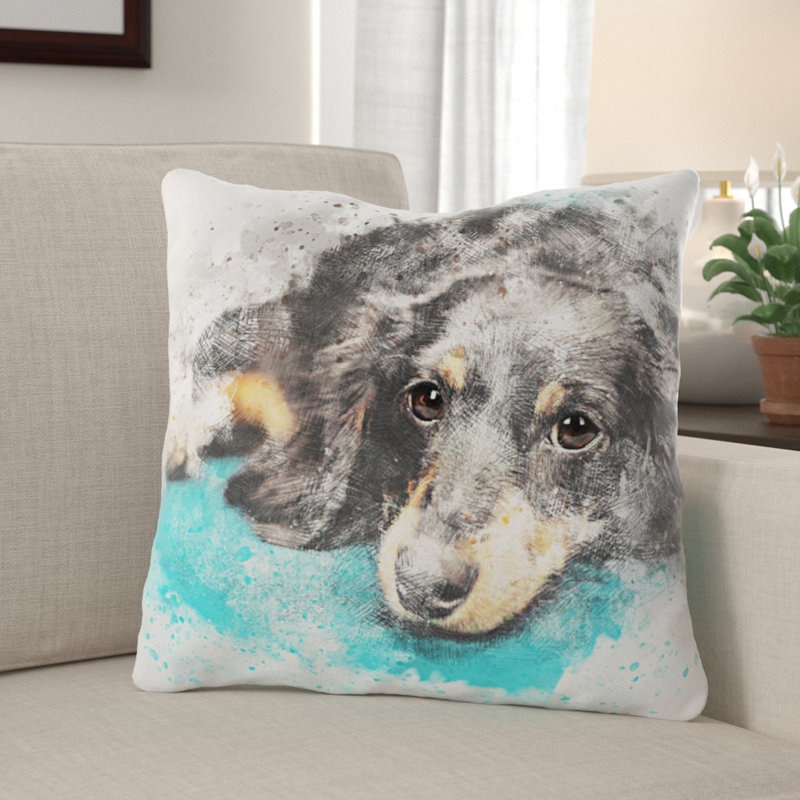 Reversible Throw Pillow, Microsuede, Indoor