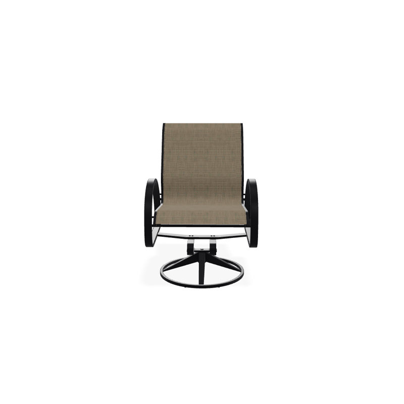 Fauteuil de patio pivotant Hiraku, Newport, Noir texturé