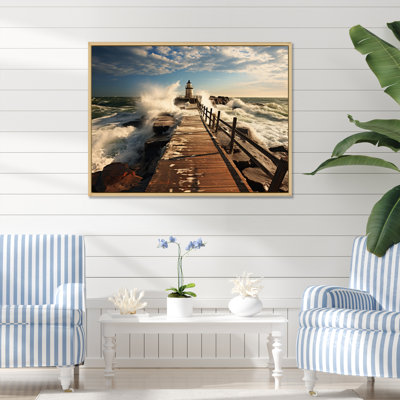 Piers Edge I - Coastal Pier Canvas Wall Art