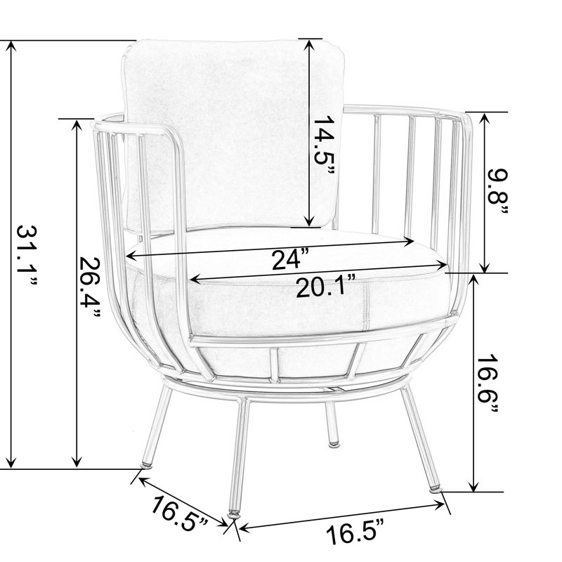 Fauteuil demi-tonneau pivotant