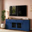 Meuble télé et meuble télé spacieux avec rangement, console moderne en panneau de fibres à densité moyenne