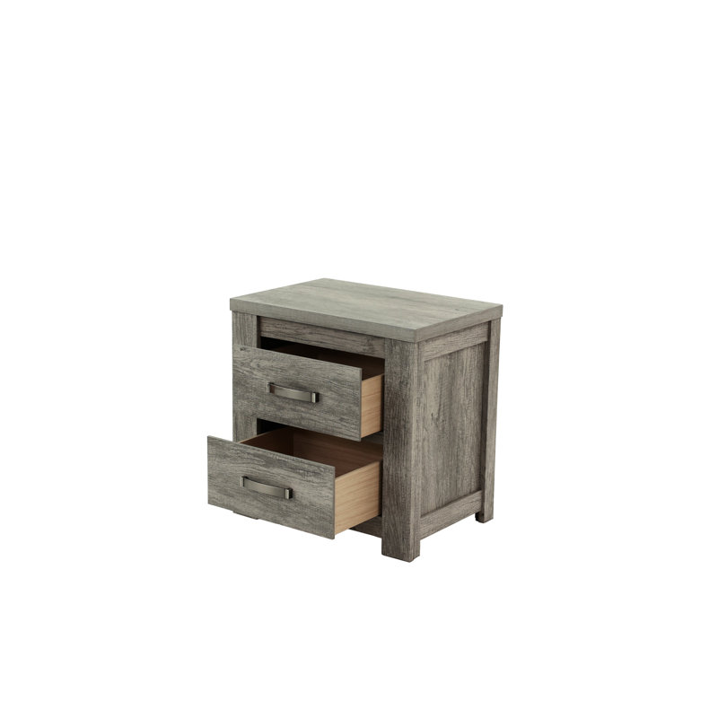 Chambre 2, table de chevet décorative rustique gris rustique, meubles