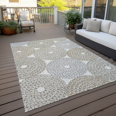 Malek Indoor/Outdoor Area Rug with Non-Slip Backing