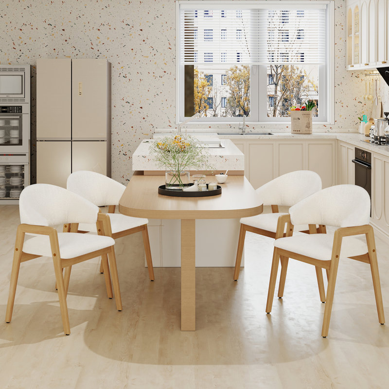 Upholstered Side Chair in White