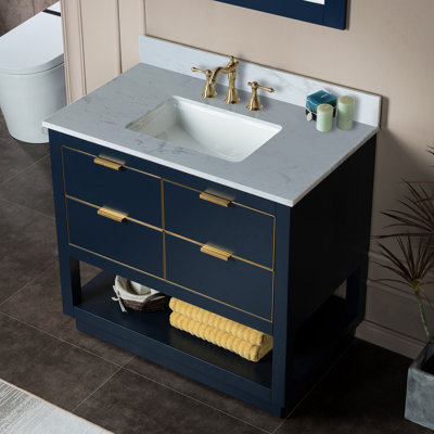 Meuble-lavabo en bois massif 42 po x 21 po x 33 po