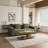 MDF Sidetable, Small Tea Table, Walnut Night Stand Tempered Glass Sofa Table