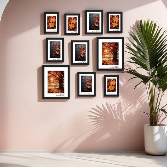 Picture Frame - Set of 10, Black