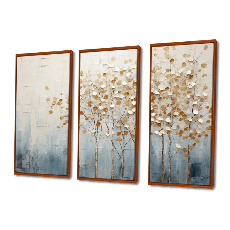 Graham - ensemble d'art mural arbre, H 28 po x l 36 po, Cadre flottant brun